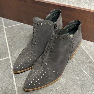 Grey Studded Booties